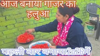 @गाजर का हलुआ 2026 में पहेली बार बनाया good morning guys
