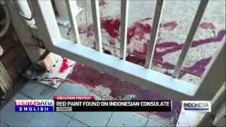 Indonesian Consulate in Australia Splashes With Red Paint in Executions Protest