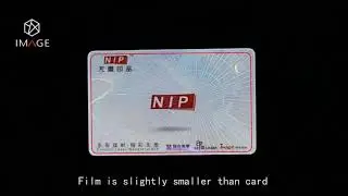 Security Hologram Cold Laminate Overlay for ID Cards and Personal Cards
