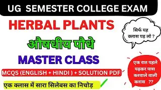 herbal plants ba 4th semester || herbal plants 