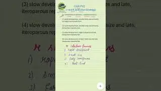Ecology CSIR PYQ | r and K selection | Crack CSIR || Biodotcom || #Ecology #Shorts