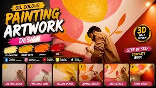 oil colour yellowish pink  yellow oghrl orange Red #painting #art #artwork #design #video