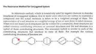 The Resonance Method for Conjugated System
