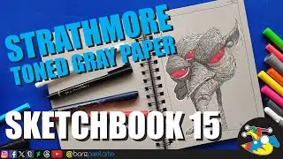 129 - SHOW YOUR SKETCHBOOK 15. STRATHMORE TONED GRAY PAPER SKETCHES - PEN AND INK