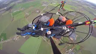 Flanders silent twin, tandemvlucht paramotor met Ilse Cornelissen