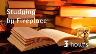 Studying by the Fireplace  Ambiance￤ASMR￤Fire cracking￤Writing sounds￤Page turning