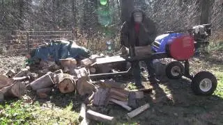 Super Split Wood Splitter With Home-Made Axle and Wood Tray