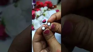 Elegant Floral Resin Stud Earrings 😍 Handmade Black & White Design 😍 #earrings #youtubeshorts