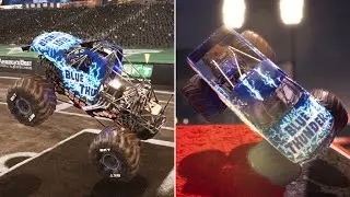 MONSTER JAM FREESTYLE KINGS #4: BLUE THUNDER! Epic Acrobatic Moves!