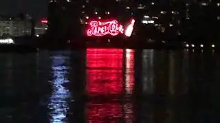 Historic neon Pepsi-Cola sign at former bottling plant site, Queens, NYC, 0057 hrs., Mon 16 May 2022
