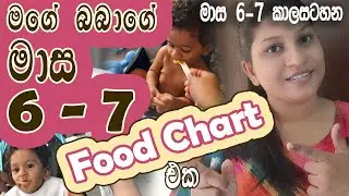 මගේ බබාගේ මාස 6-7 දී FOOD CHART එක | 6-7 Months Baby Food | ONCE A MOMMY (සිංහල)