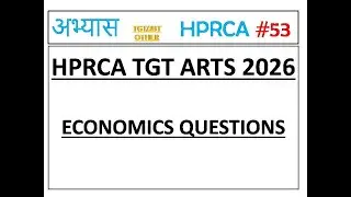 HPRCA TGT ECONOMICS GK QUESTIONS 2026