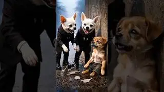 Poor Puppy Can&rsquo;t Buy Winter Clothes&hellip; His Rich Friends Make Fun of Him 🐶❄️#YouTubeShorts#PoorPuppy