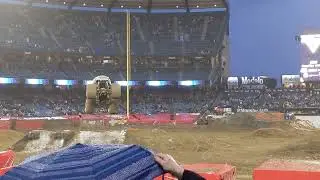 Monster Jam Megalodon Freestyle event - January 15, 2023 in rain