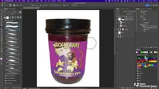 Adobe Photoshop: Add Highlights to Label, Retouch Jar