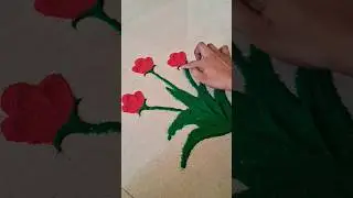 Simple Flower Rangoli Design #quickrangoli #easyrangoli #creative #trending