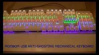 MOOBOM USB Wired Real Mechanical Gaming Keyboard