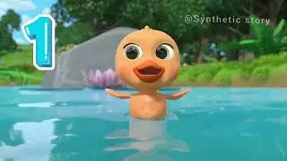 Five Little Ducks | Rhymes song kid's cartoon video | Synthetic story 