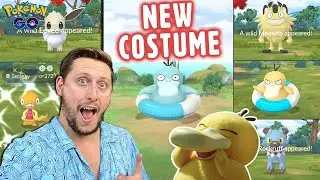 NEW Swim Ring *Shiny PSYDUCK* Pokemon Concierge Celebration Event! We Got REALLY Lucky! (Pokemon GO)
