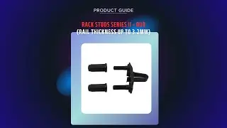 Rack Studs Series II - DUO - 50-Pack (Rail Thickness up to 3.2mm) - Black