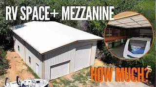 1500 sq ft RV Space with Mezzanine?! | Custom Metal building Tour and Cost | WolfSteel Buildings