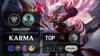 Karma Top vs Camille - EUW Challenger Patch 9.9