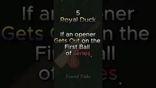Types of Ducks in Cricket!