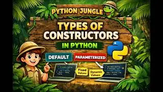 Types of Constructors in Python 🔥 | Default vs Parameterized | OOPs Explained | Python Jungle 🌴
