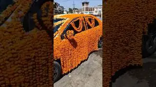 best car decoration with artificial flowers