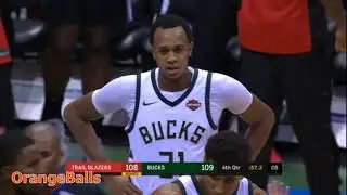 Milwaukee Bucks vs Portland Trail Blazers Last 5 Minutes Highlights - October 21, 2017 Giannis