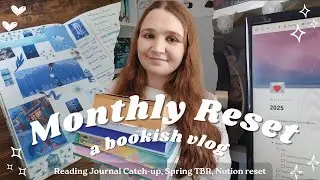 March Reset Vlog✨️Reading Journal, Spring TBR, Notion, Monthly Reset, 📚 A cosy bookish vlog