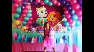 FIESTA DE EVEREST Y SKYE|PAWPATROL|NIÑA PARTY GIRLS|2017|IDEAS|MESA DE DULCES| DECORACION|CACHORRAS