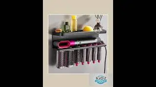 Black Space Aluminum Wall Mount Holder for Dyson Airwrap