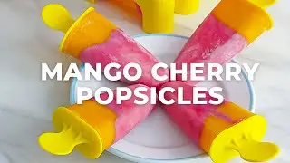 MANGO CHERRY POPSICLES l DAIRY FREE, SUGAR FREE POPSICLE RECIPE - Flavours Treat