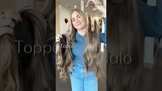 BEST EXTENSIONS | NO DAMAGE | FOR THIN HAIR #halohairextensions #humanhairtopper #hairstyle