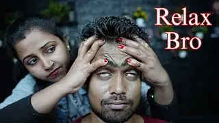 Relaxing Heavy Oil ASMR Head Massage Therapy By Lady Barber Chaitali | Neck Cracking & Scratching