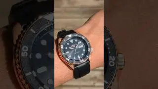 Seiko 5 Sports SRPD76K1 Black Rose Gold PVD #seiko5 #affordablewatches