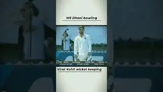 Virat Kohli wicket keeping MS Dhoni Bowling 🤯 #viratkohli #youtubeshorts #shorts #dhoni
