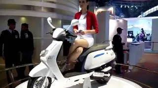 TVS Qube Hybrid Scooter at Auto Expo 2012, New Delhi, India