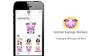 Animal Sayings Animated Stickers for iMessage for iOS 10 (Cute like Pokemon)