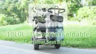 10L0L Universal Golf Cart Rear Seat Bag Holder for EZGO Club Car Yamaha#golfcart #golfbag #golfbags