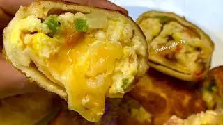 Desayuno Rapido y Facil con Huevos y Queso/ Breakfast Burrito