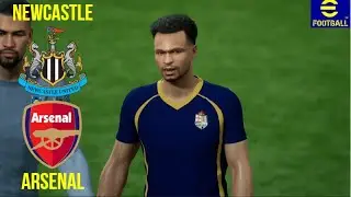 Newcastle United-Arsenal. English Premier League. eFootball 2025. Ultra Realistic Graphics.