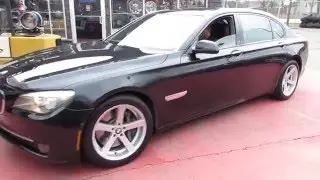 HILLYARD RIM LIONS 2009 BMW 750 LI RIDING ON CUSTOM 19 INCH STAGGERED RIMS & TIRES