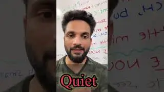 Quite Vs Quiet || learn english || curiosity anglo || #shorts