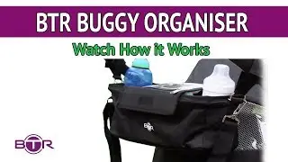 BTR Buggy Organiser - Universal Fit with Phone Pocket, Raincover and 2 Free Buggy Hooks