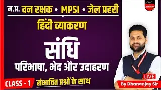 HINDI | MP FOREST GUARD | JAIL PRAHARI | MPSI HINDI | HINDI GRAMMAR | BY DHANANJAY SIR