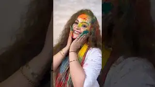 Happy Holi🎨 || how i did my holi makeup || GRWM #foryou #makeup #holi