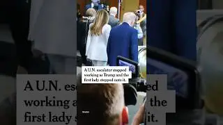 U.N. Escalator Stops as Trump Steps On