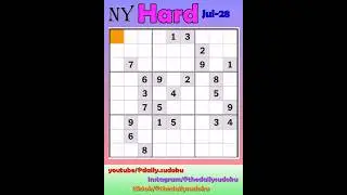 The New York Times Daily #Sudoku 2025-07-28 Hard #puzzle #games #education #braingames